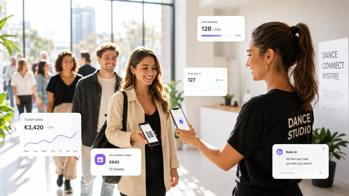 Ticketing en check-in werken samen binnen Baila.